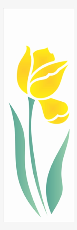 Stencil Opa 1870 Flor Tulipa I 10×30 Cm - Tulip #971849