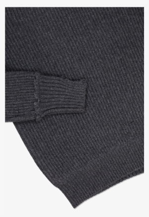 Distressed Yak Cashmere V-neck Sweater Charcoal - Woolen #971881