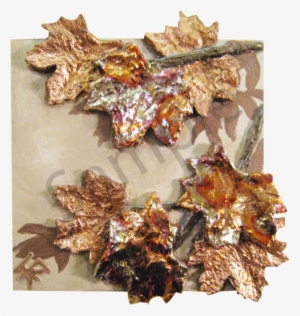 Be Leaf Bas Relief In Metallic Plaster And Copper Gilded - Copper #972553