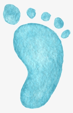 This Graphics Is Ice Blue Footprint Transparent Decorative - Baby Feet Logo #972879