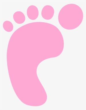 Banner Black And White Girl Footprint Clip Art At Clker - Pink Baby Foot #972923