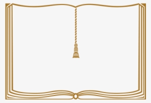 Bmd002 Border Book Gold - Border Line Gold Png #972995