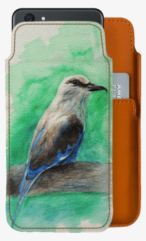 Dailyobjects Bird Watercolor Real Leather Wallet Case #973261