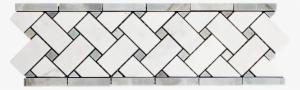 Bianco Gioia W Grey Marble Mosaic Tile Basketweave - Sofa Tables #973416