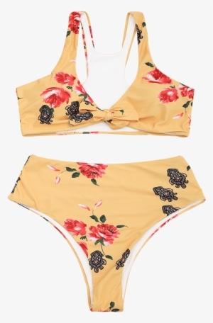 Dropship Floral Racerback High Cut Bikini Set To Sell - Bikini #973730