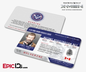 Mutant Registration Act 'x-men' Identification Card - Mutant Registration Act #973731