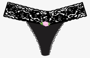 Hanky Pankying Around Thong Customizable Lace Stretch - Black Lace Panties Clipart #973878