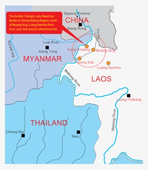 The Golden Triangle, Laos Myanmar Border Or Xieng Khaeng - Golden Triangle Laos Map #974519