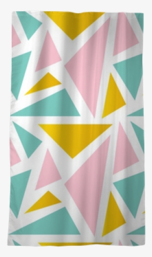 Cute Pink, Mint Green And Gold Triangle Seamless Pattern - Triangle #974989