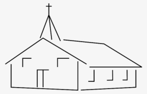 Church, Building, House, School, Black, Outline - Church Building Png #975126