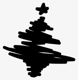 Christmas Tree Drawn With Scribbles Vector - Arbol Navidad Garabato Png #975712