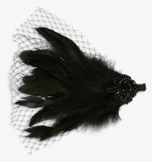 Feather Hair Clip Black - Barrette #976039