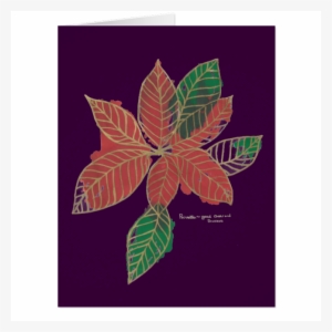 Poinsettia Floriography Inkblot Art Greeting Cards - Greeting Card #977100