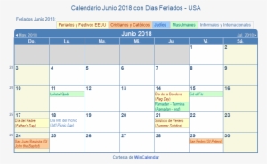 Dias Feriados En Usa 2018 #977613