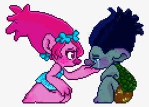 Poppy Comforts Sad Branch Bean - Love Trolls Poppy And Branch #979547