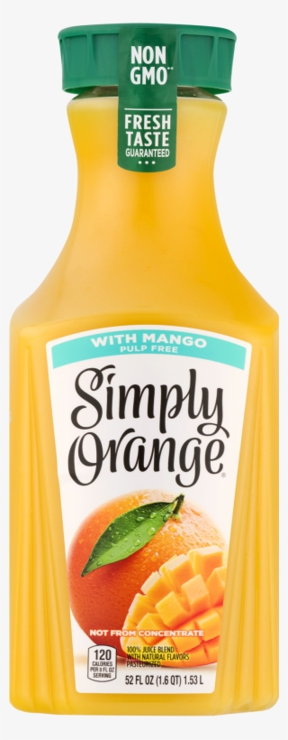 Simply, Orange Juice Blend With Mango Pulp Free, 52 - Simply Orange 52 Oz #9700794