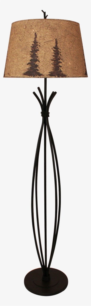 Rust Streak Iron Stack With Braided Wire Floor Lamp- - Table #9701319