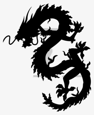 Snake Silhouette Dragon Silhouette Dragon Silhouette - Transparent Chinese Dragon Png #9701806