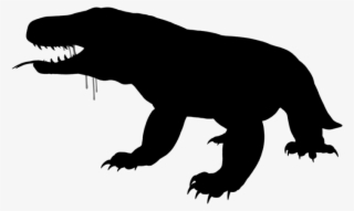 Komodo Dragon Silhouette - La Megafaune D Australie #9701852