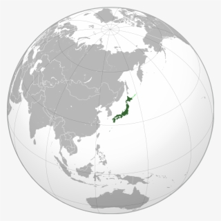 Japan - South Korea Globe Map #9702340