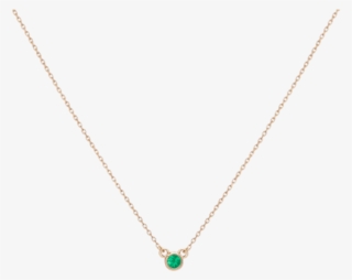 Birthstone Necklace Emerald - Necklace Png #9703145