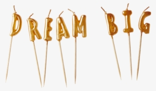 Ricedk Birthday Candles Dream Big Gold - Skewer #9703839