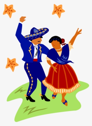 Traditional Costume Clipart Mexican Hat Dance - Mexicans Dancing Clip Art #9704275