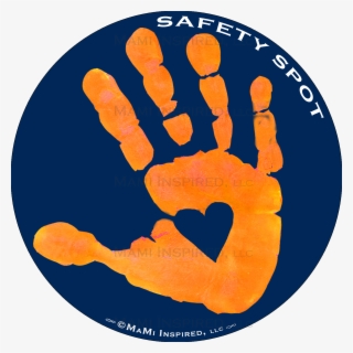 Safety Spot ™ Orange Kids Hand Car Magnet Handprint - Handcar #9705341