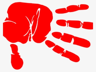 Red Hand Print Clip Art #9705627