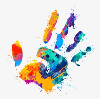 #ftestickers #hand #handprint #paint #colorful - Hand Print Paint Png #9705752