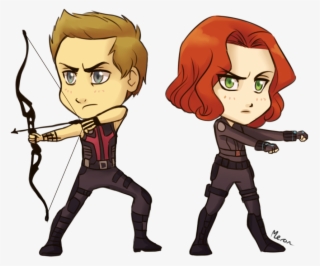 Hawkeye And Black Widow Chibi - Black Widow Hawkeye Chibi #9705753