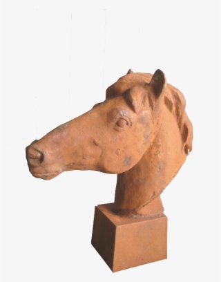 G028 Cast Iron Horse Head1 G028 Cast Iron Horse Head - Bronze Sculpture #9707438