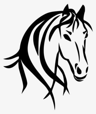 Beauty Horse Head Large Indoor Decal 22" X - Black And White Horse Head #9707535