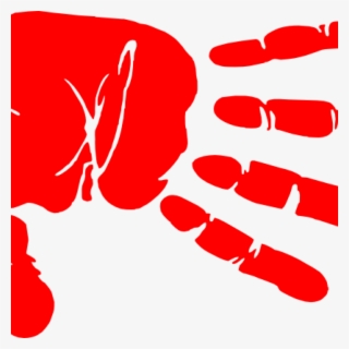 Handprint Clipart Handprint Clipart Red Cute Borders - Red Hand Print Clip Art #9707755