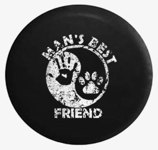 Man's Best Friend Ying Yang Hand Print Jeep Wave Paw - Circle #9707961