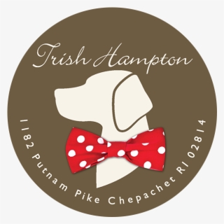 Trish Hampton Circular Logo With Dog Bowtie - Trish Hampton #9709531