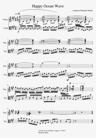 Happy Ocean Wave Sheet Music For Piano, Strings Download - Gigi D Agostino L Amour Toujours Nuty #9712546