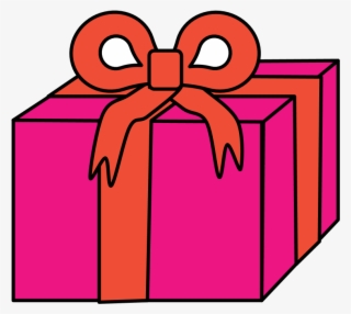 Gift, Magenta Wrapping Paper, Red Ribbon, Png #9712817