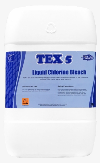 Tex 5 Liquid Chlorine Bleach - Plastic Bottle #9713135