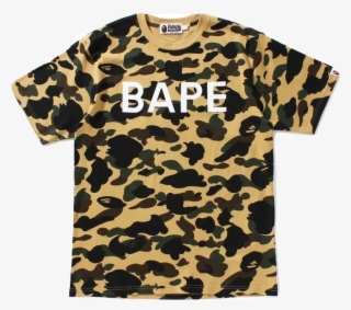 A Bathing Ape 1st Camo Bape Tee Yellow Camo - Bape College Tee Camo Yellow #9716332