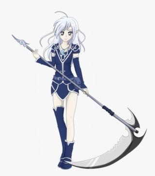 Drawn Scythe Pole - Anime Girl With Scythe Drawing #9716727