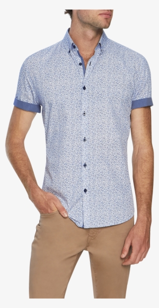 White Twinkle Print Shirt - Gentleman #9717688