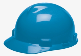Blue Msa Hard Hat With Fas Trac Suspension Image - Black Hard Hat #9718846