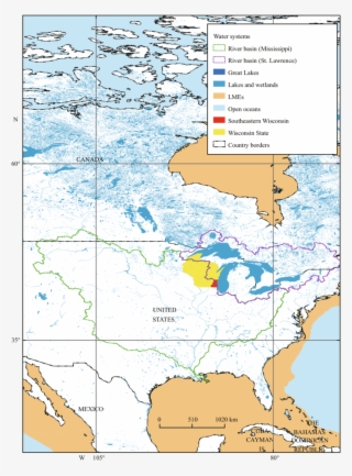 Major Lake And River Systems Of North America And The - Water Systems Of North America #9718938
