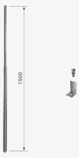 Groundplug® Twistertm Footing M16/1500mm - Shower Base #9719571