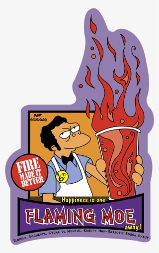 The Simpsons Logo Png Transparent - Flaming Moe's #9720332