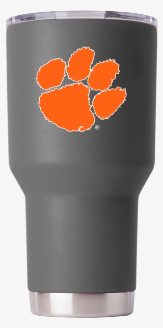 Clemson 30 Oz Gray Powder Coat Stainless Steel Tumbler - Fruit #9720629