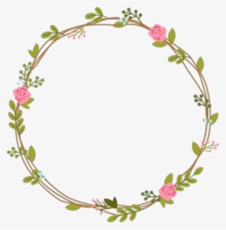 Kpop Edit Circulo Flores Hojas - Etiqueta Flores Comunion #9722359