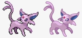 V0jelly's Rarely Used Art Blog Pokémon Sprite Vector - Black And White Espeon Sprite #9722799
