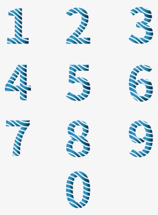 الأرقام العربية خطوط تدرج ستيريو متدرجة متموجة صورة - Electric Blue #9723544